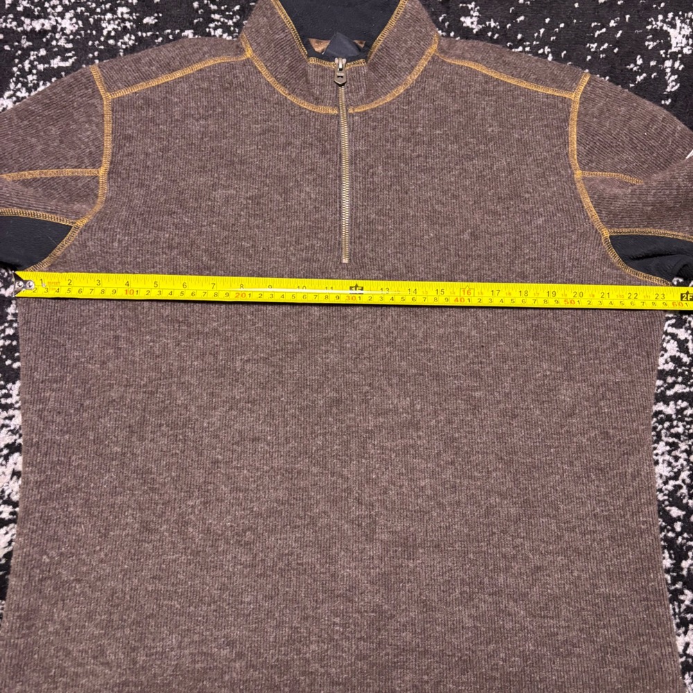 Kuhl Interceptr 1/4 Zip Fleece Sweater Brown Mens Large Thermokore Pullover - Picture 5 of 6